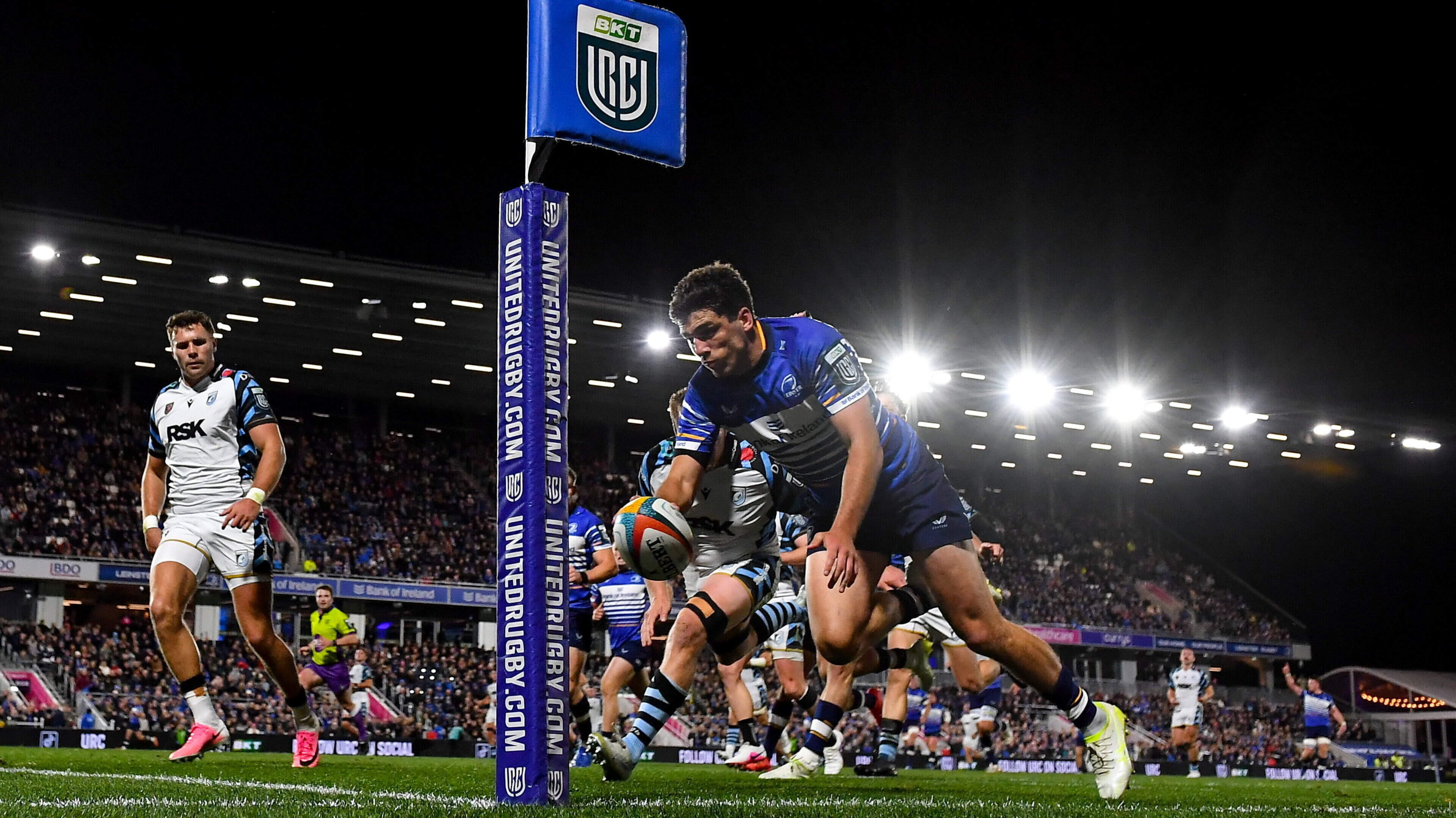 Sam Prendergast lights up the night as Leinster enjoy winning return to RDS with comfortable win over Cardiff